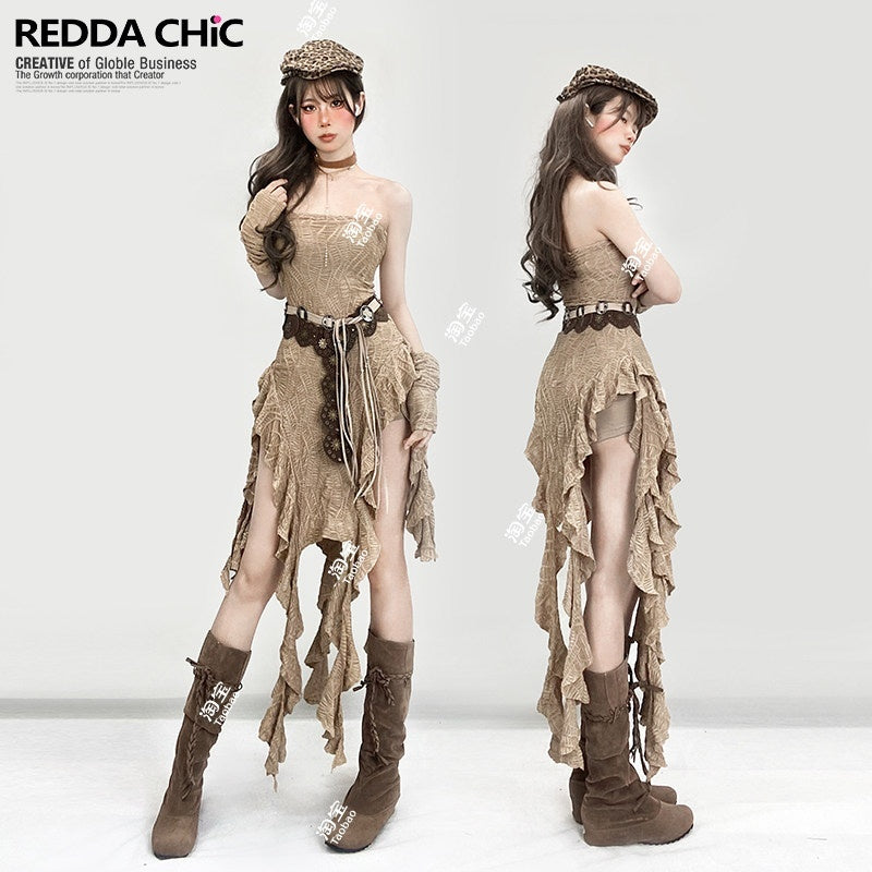 ReddaChic_Cinched_Waist_Wasteland_Sleeveless_Light_Brown_Inner_Shorts_Maxi_Skirts_MISSTT
