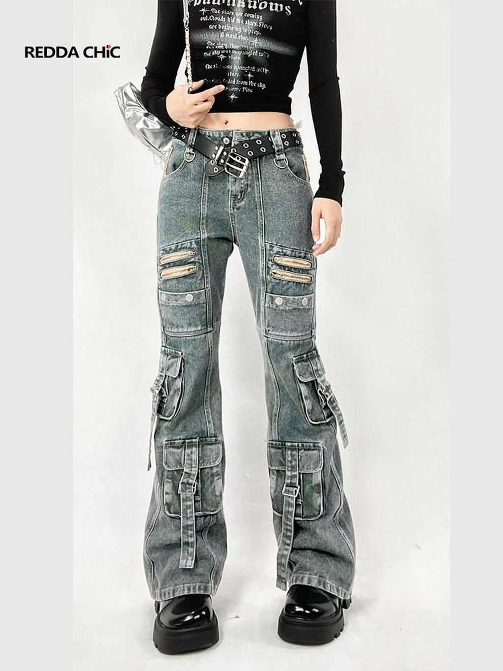 ReddaChic Classic Blue Denim Natural Waist Slim Fit Women S M L Xl Camisoles