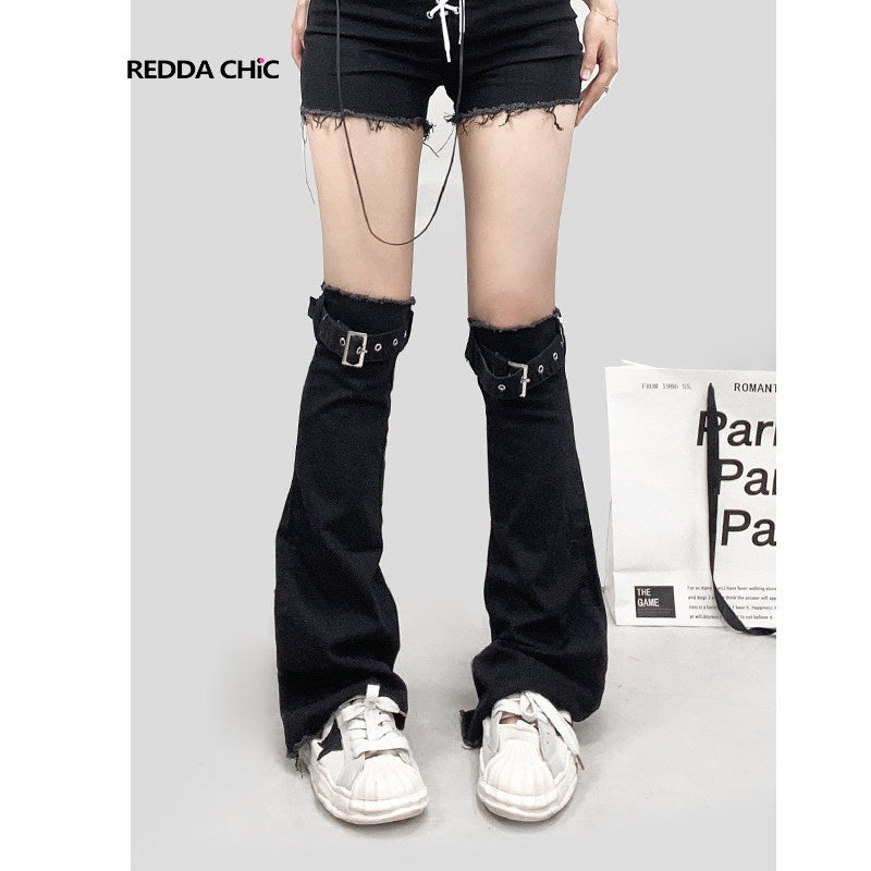 ReddaChic_Comfortable_Solid_Black_Slouchy_Mid_Calf_Women_Socks_Clothing_Accessories_MISSTT
