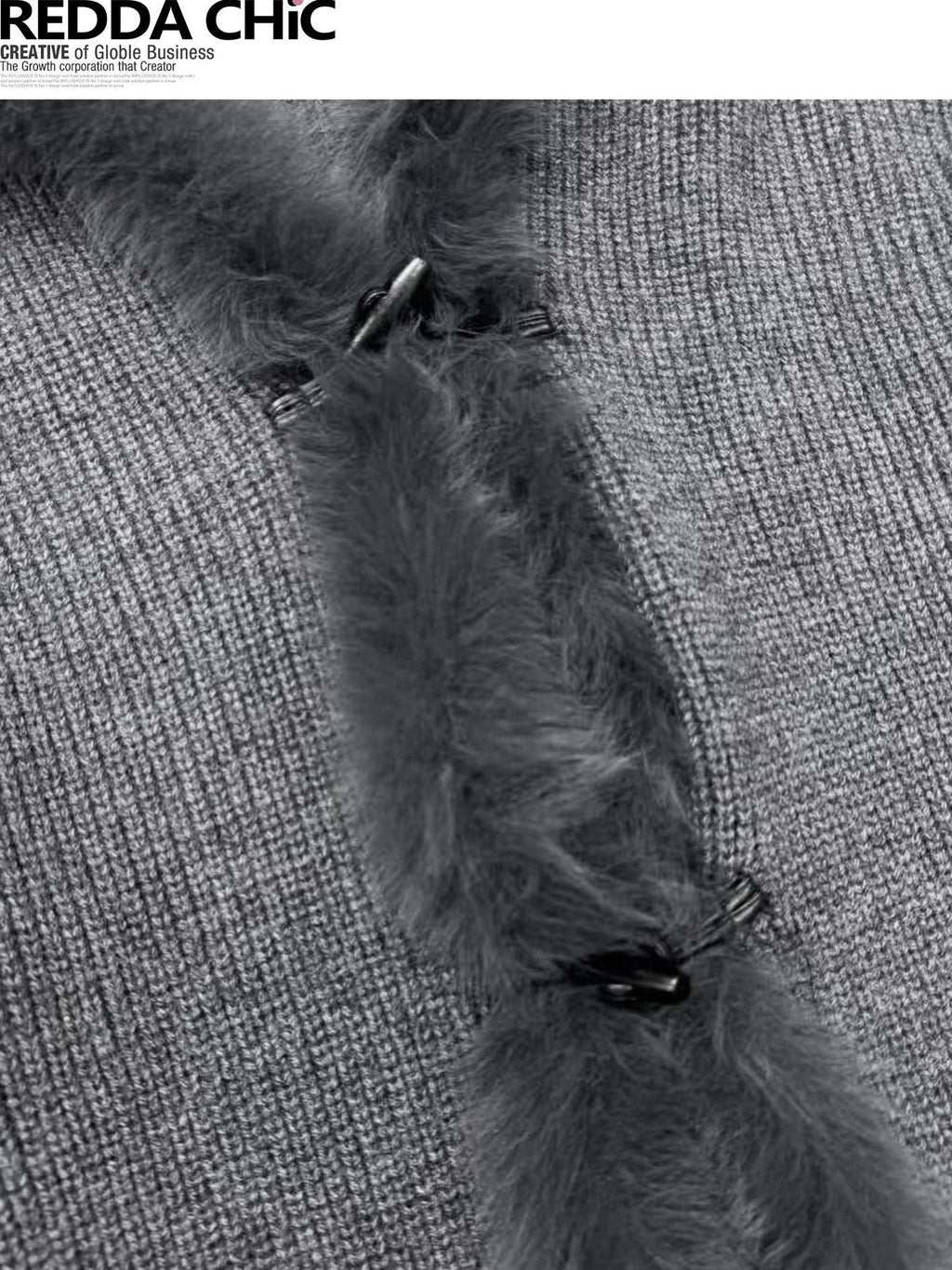 ReddaChic Cozy Fur Collar Vintage Loose Fit Long Sleeve Cardigan Knitwear Girls Sweaters