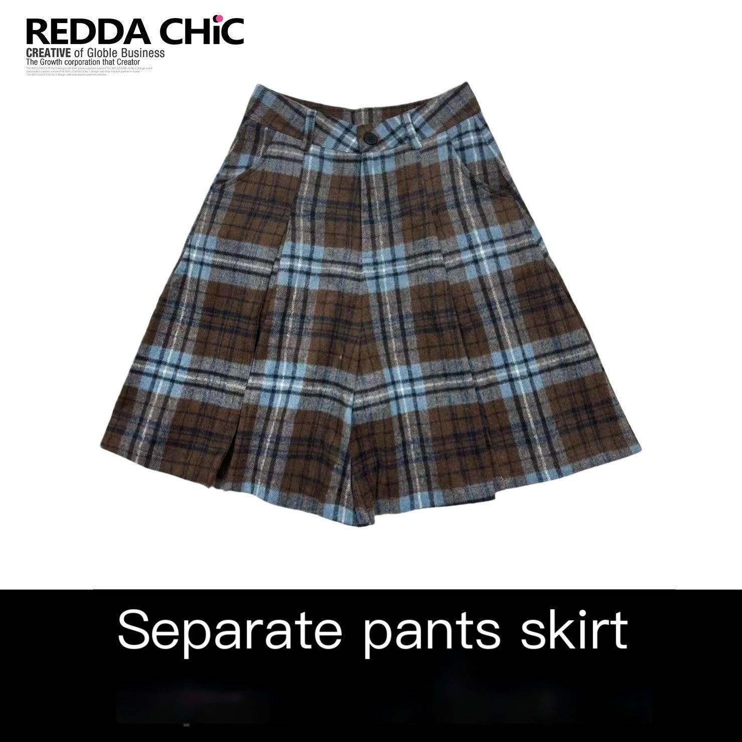 ReddaChic_Cozy_Thick_Plaid_Casual_Women_Coffee_Woolen_Short_Sleeve_T-Shirts_MISSTT