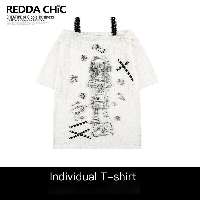 ReddaChic_Creative_Cartoon_Print_Sexy_Streetwear_Loose_Fit_Straight_Neck_White_Camisoles_MISSTT