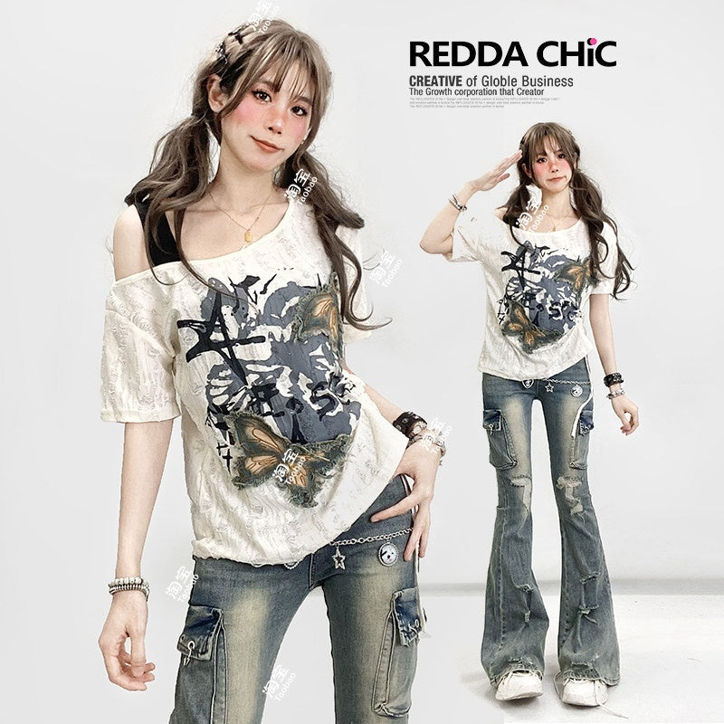ReddaChic_Creative_Print_Loose_Fit_Office_Wear_Young_Women_White_Maxi_Skirts_MISSTT