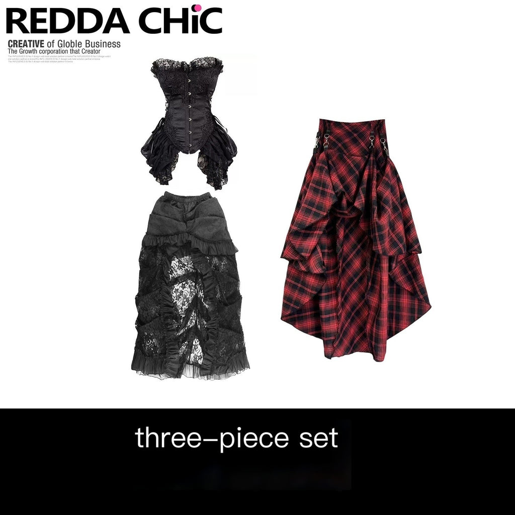 ReddaChic_Dark_Gothic_Lace_Strapless_Bodycon_Three_Piece_Set_Stage_Casual_Mini_Dresses_MISSTT