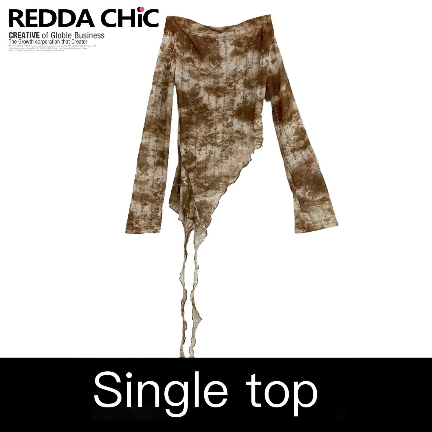 ReddaChic_Distressed_Tie_Dye_Slim_Fit_Bell_Sleeve_Women_Coffee_Brown_Long_Sleeve_T-Shirts_MISSTT
