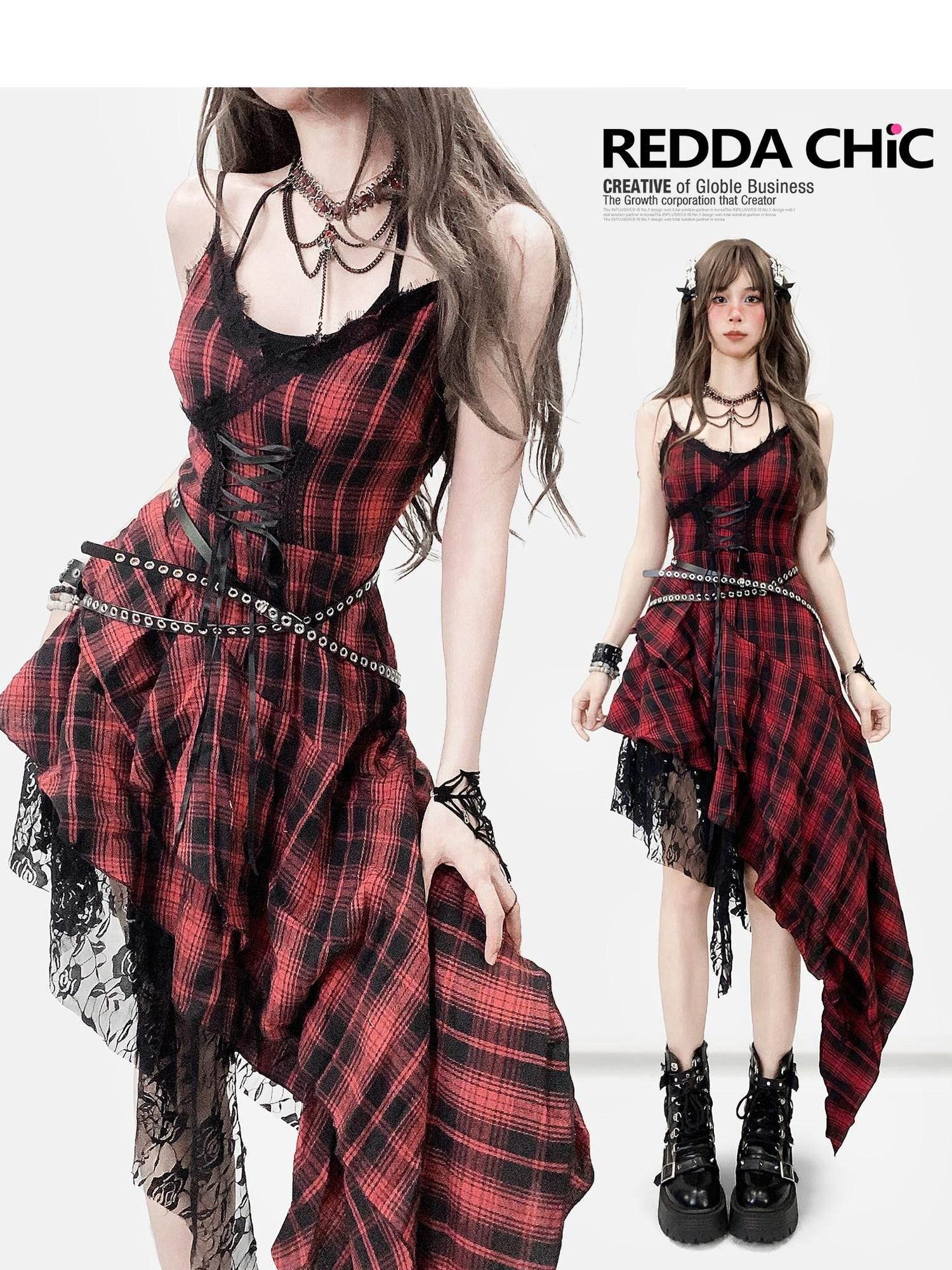 ReddaChic Edgy Dark Goth X Silhouette Women City Walk Casual Short Sleeve T-Shirts