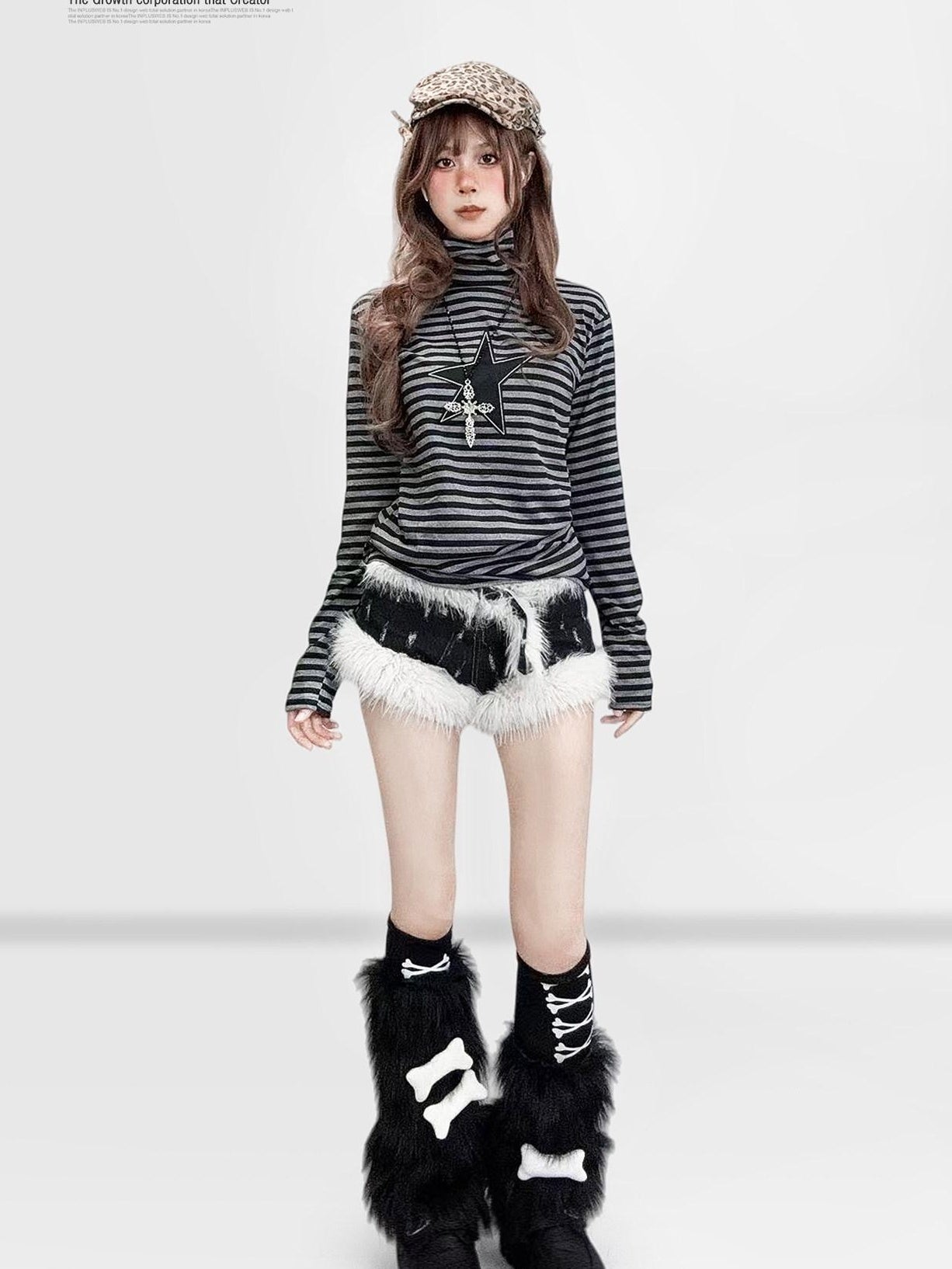 ReddaChic Edgy Gothic Slim Fit Black Striped High Neck Women Party Strapless Mini Dresses