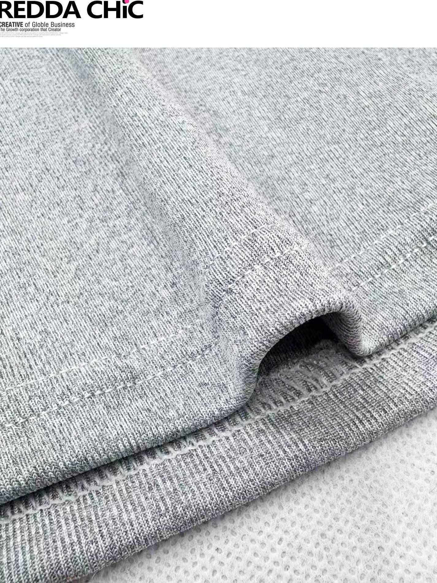 ReddaChic Figure Flattering Vintage Slim Fit Short Grey Blue Polyester Mini Skirts
