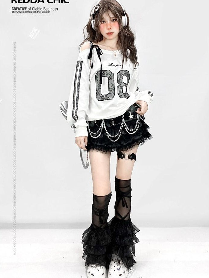 ReddaChic Flattering High Waist Tiered Ruffle Workwear Short Solid Black Mini Skirts