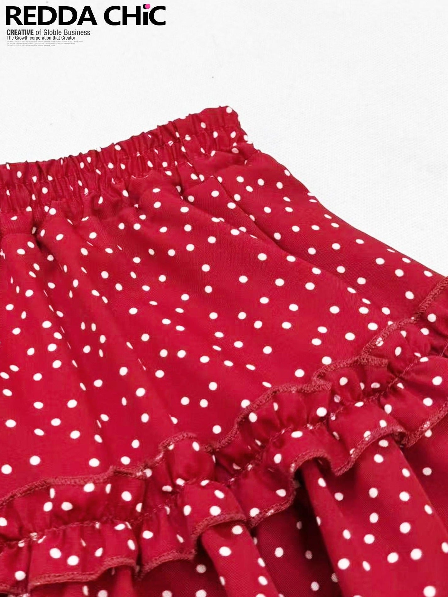 ReddaChic Flattering High Waist Tiered Ruffle Y2K Women Wine Red Printed Slip Midi Dresses