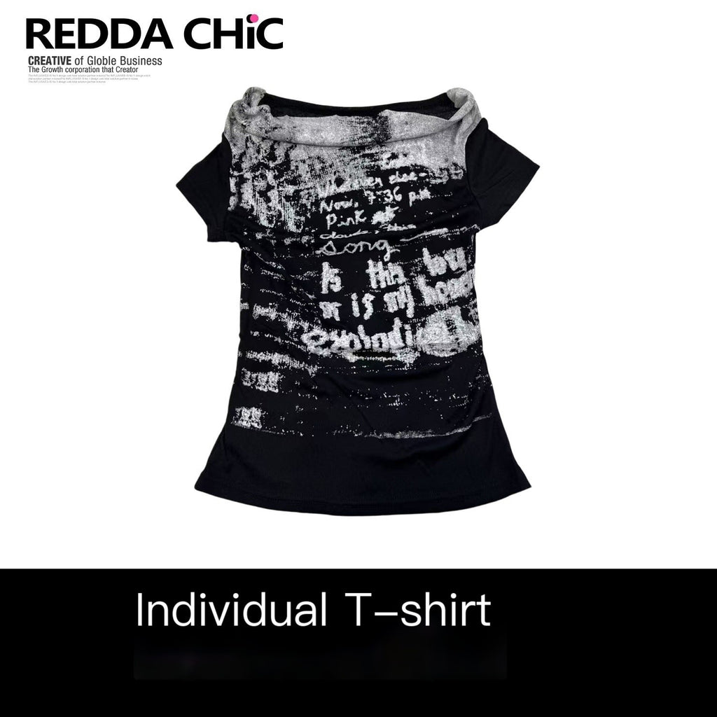 ReddaChic_Flirty_Gothic_Mesh_Bodycon_For_Women_Printed_Letter_Black_Mini_Skirts_MISSTT