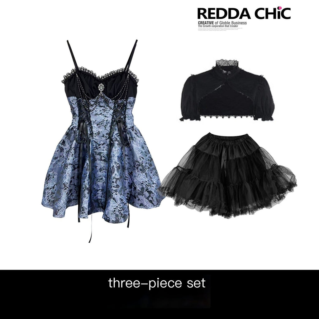 ReddaChic_Gothic_Cinched_Puff_Skirt_Camisole_Women_Citywalk_Slip_Midi_Dresses_MISSTT
