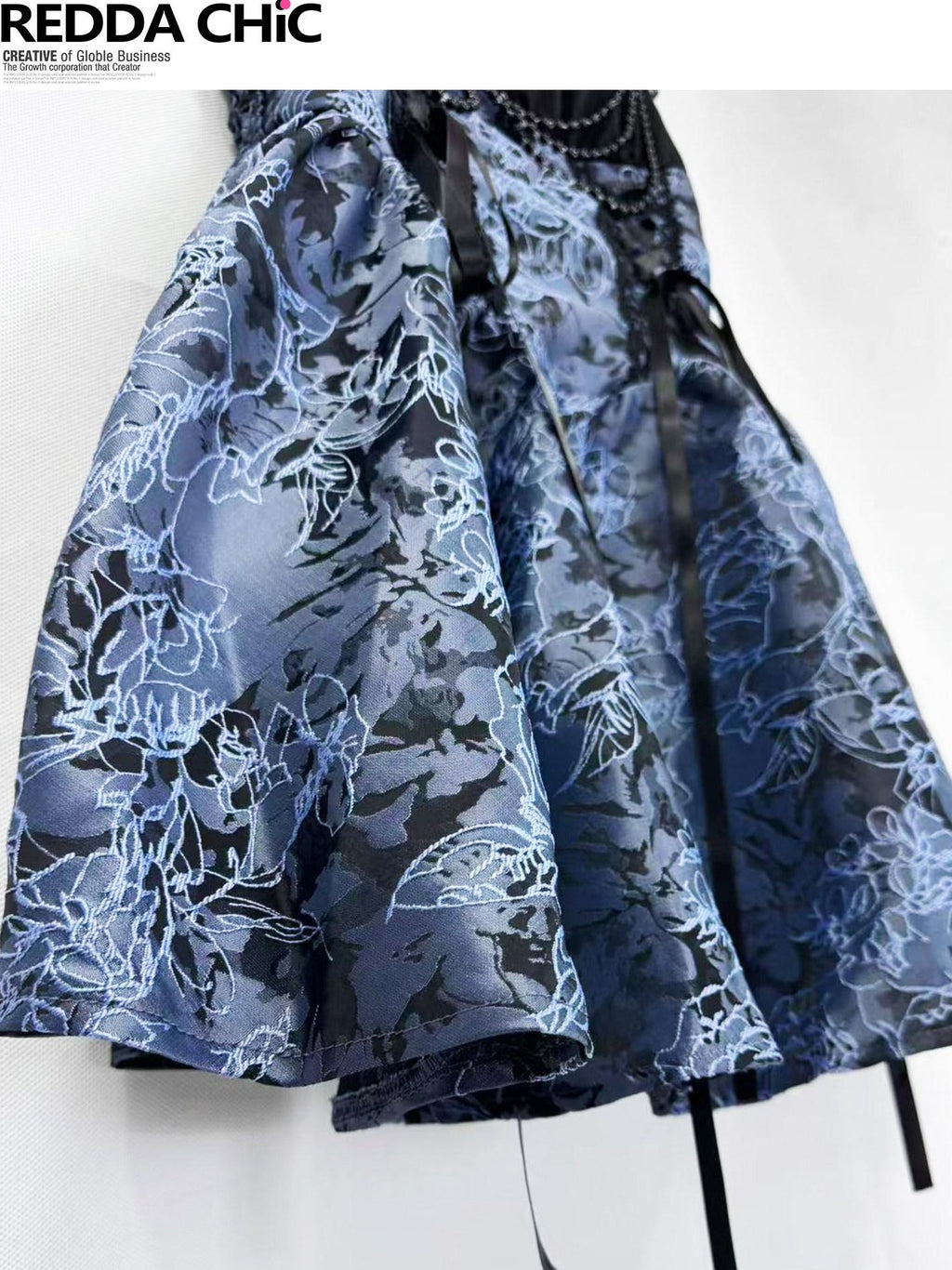 ReddaChic Gothic Cinched Puff Skirt Camisole Women Citywalk Slip Midi Dresses