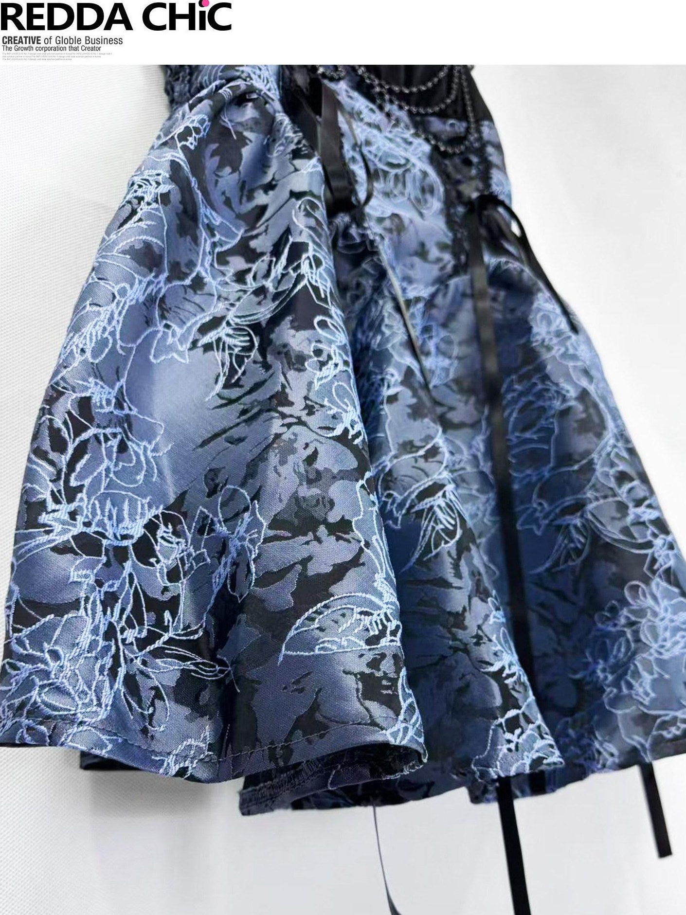 ReddaChic Gothic Cinched Puff Skirt Camisole Women Citywalk Slip Midi Dresses