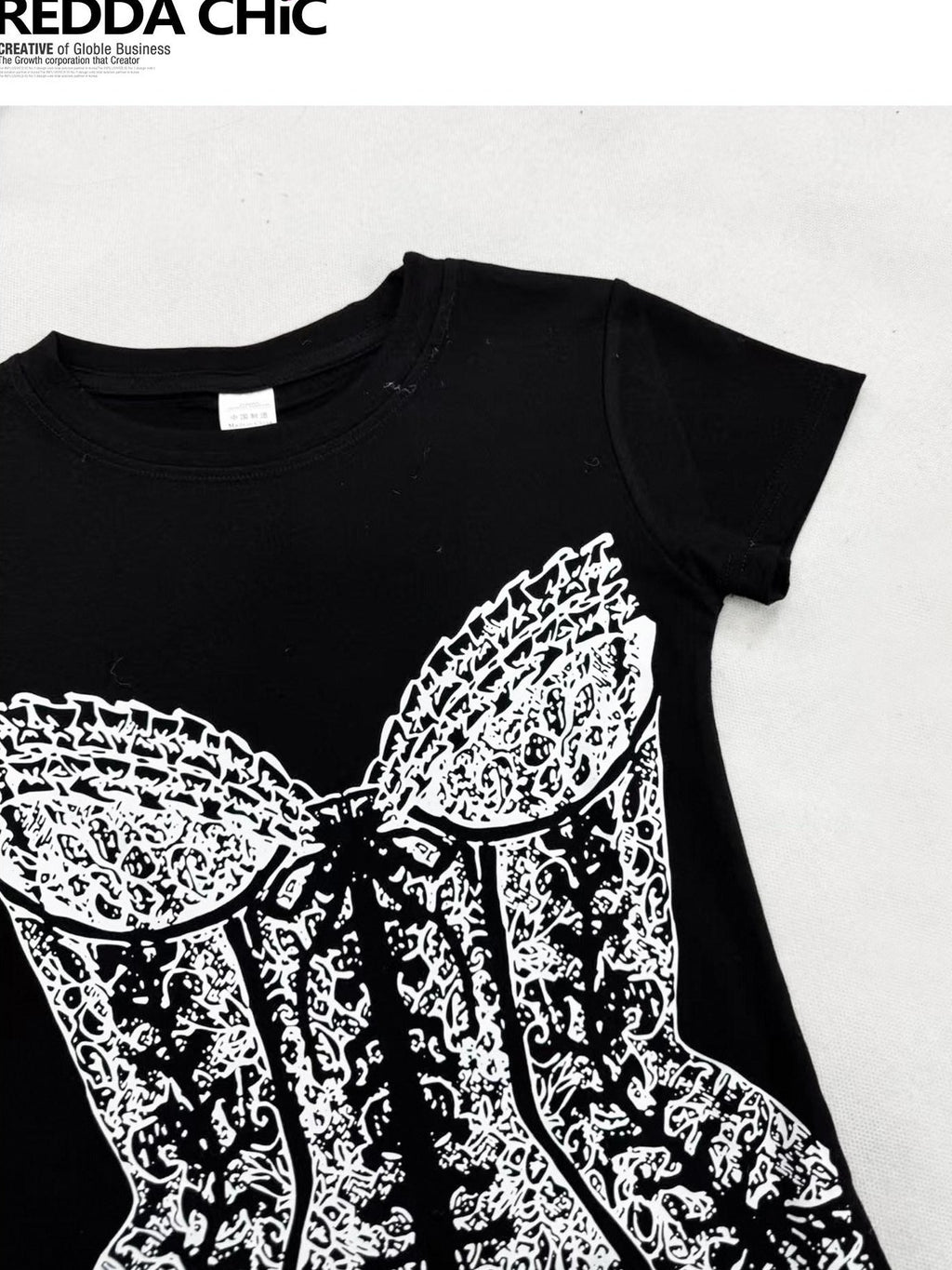 ReddaChic Gothic Slim Cotton Blend Printed Waist Fashion Women Accessories Belts