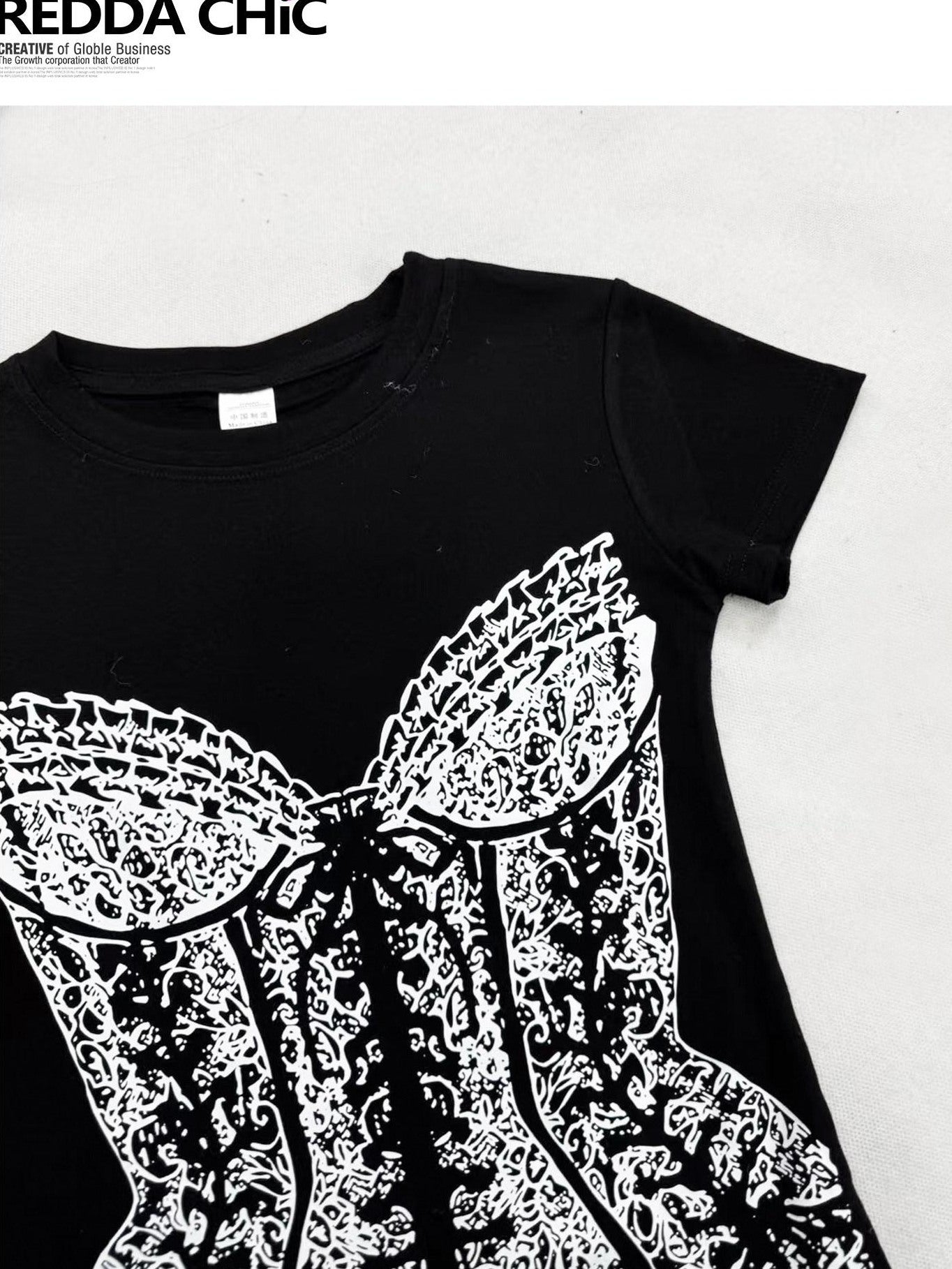 ReddaChic Gothic Slim Cotton Blend Printed Waist Fashion Women Accessories Belts
