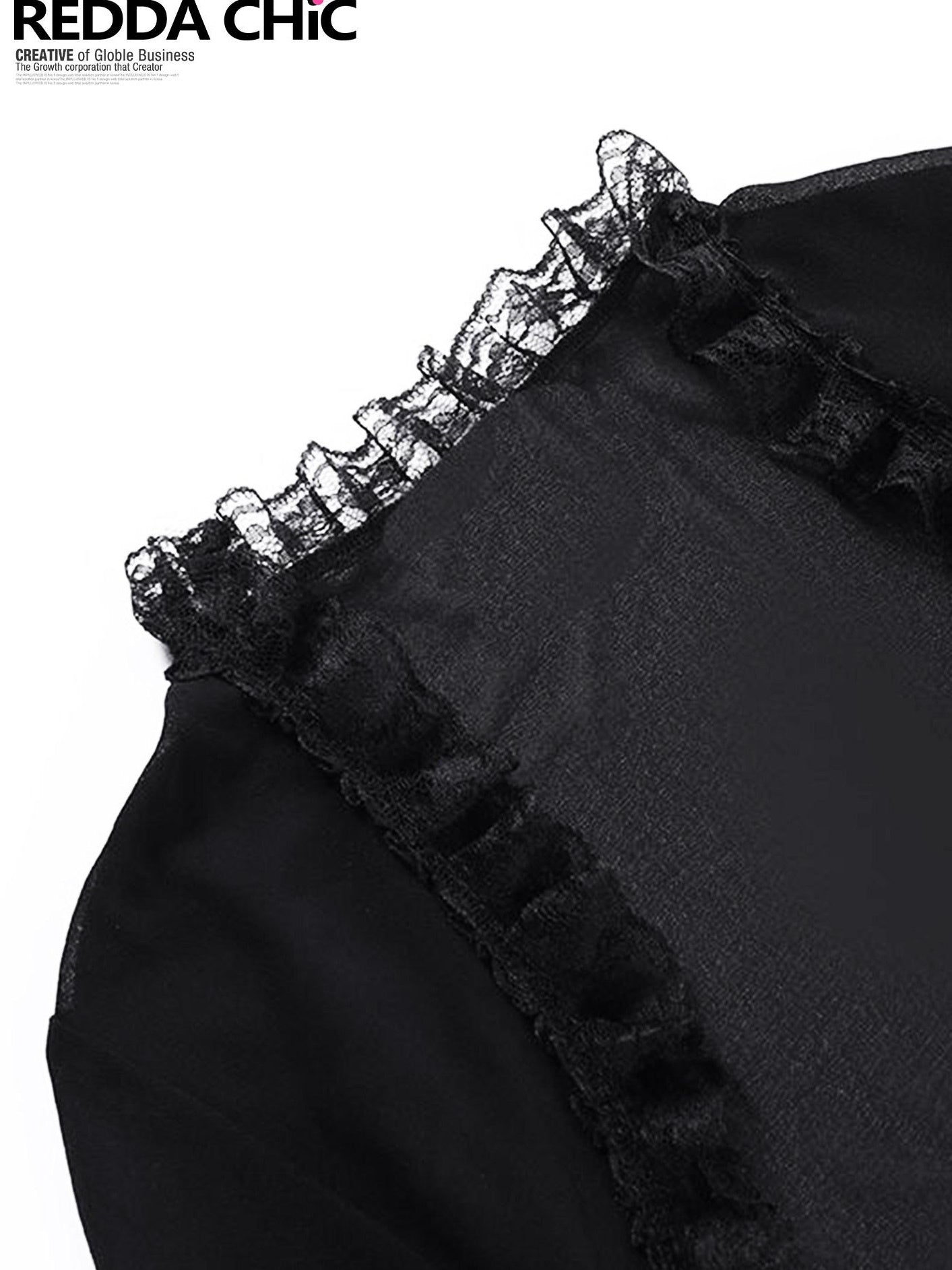 ReddaChic Gothic Strapless Fitted 3 Piece Set With Waist Chain Women Tube Tops / Bandeaus