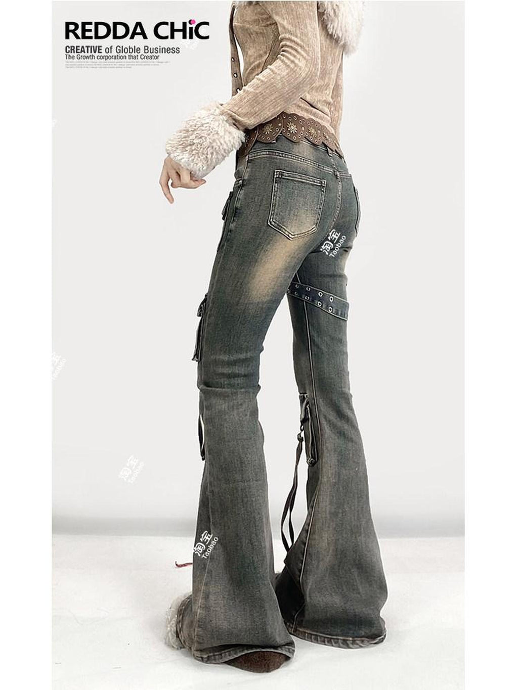 ReddaChic High Waist Distressed Casual Slim Denim Stretch Cotton Mini Skirts
