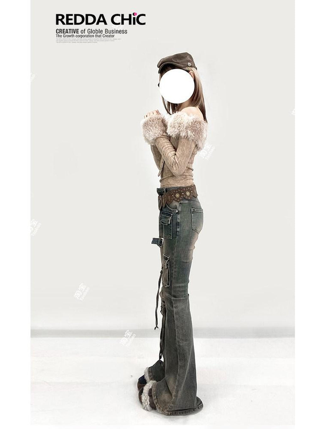 ReddaChic High Waist Distressed Casual Slim Denim Stretch Cotton Mini Skirts