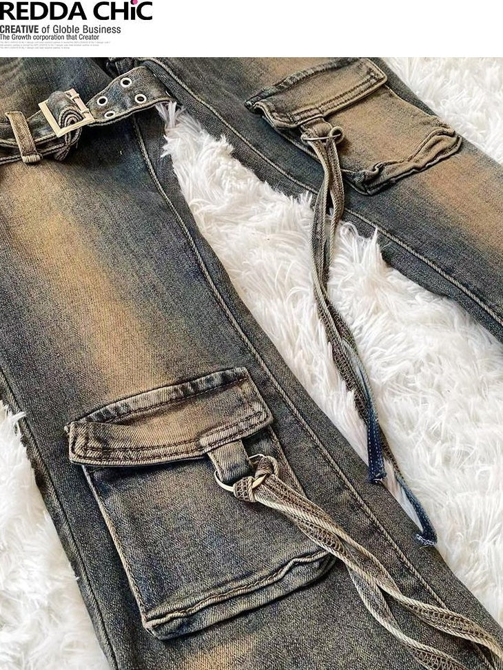 ReddaChic High Waist Distressed Casual Slim Denim Stretch Cotton Mini Skirts
