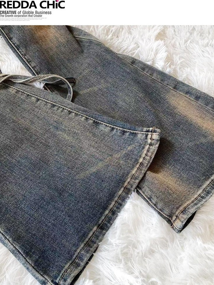 ReddaChic High Waist Distressed Casual Slim Denim Stretch Cotton Mini Skirts