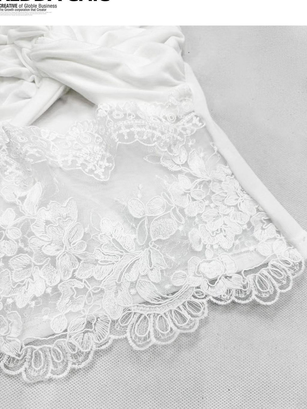 ReddaChic High Waist Lace French Bodycon Women Date Night White Mini Skirts