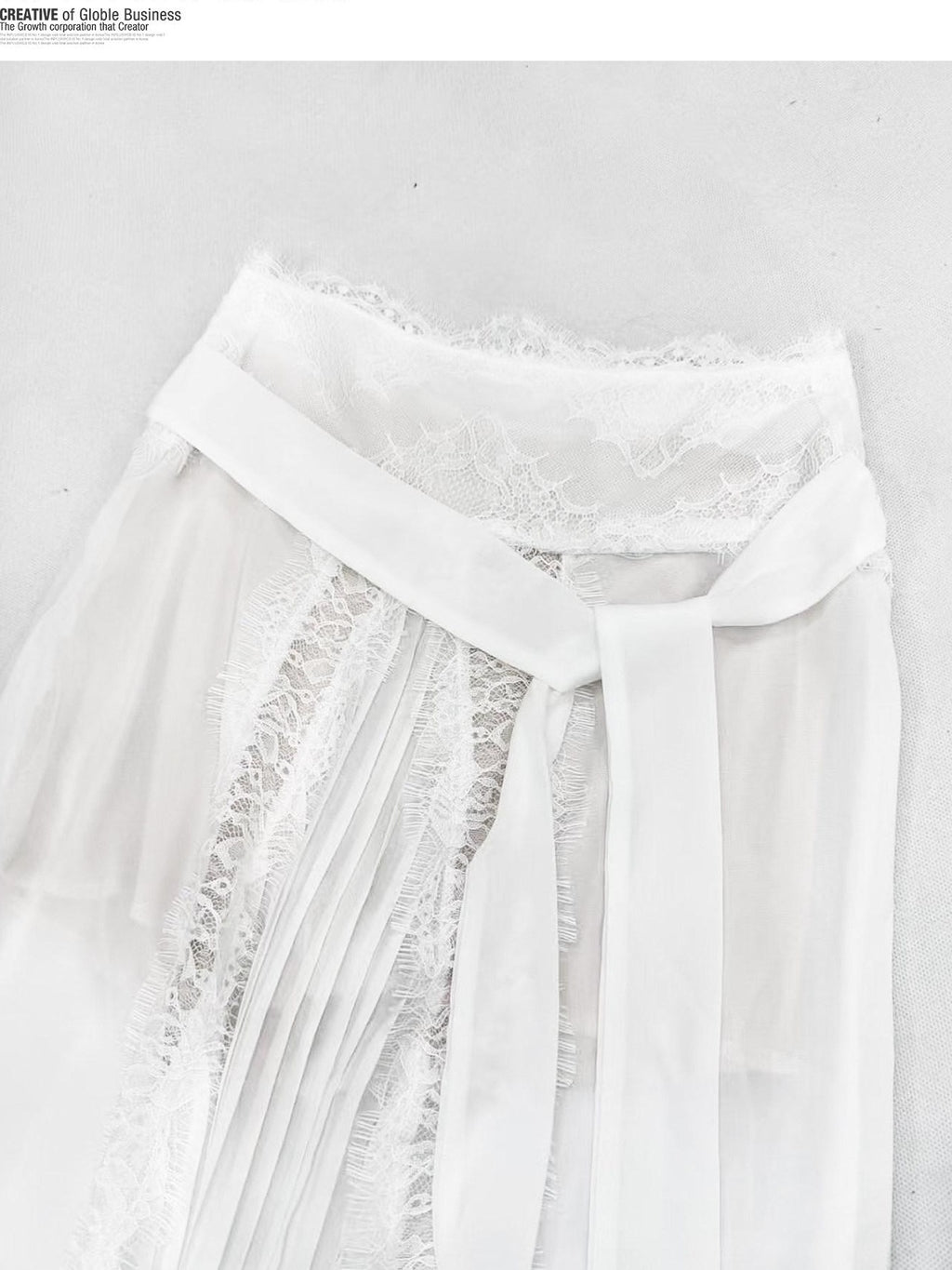 ReddaChic High Waist Lace French Bodycon Women Date Night White Mini Skirts