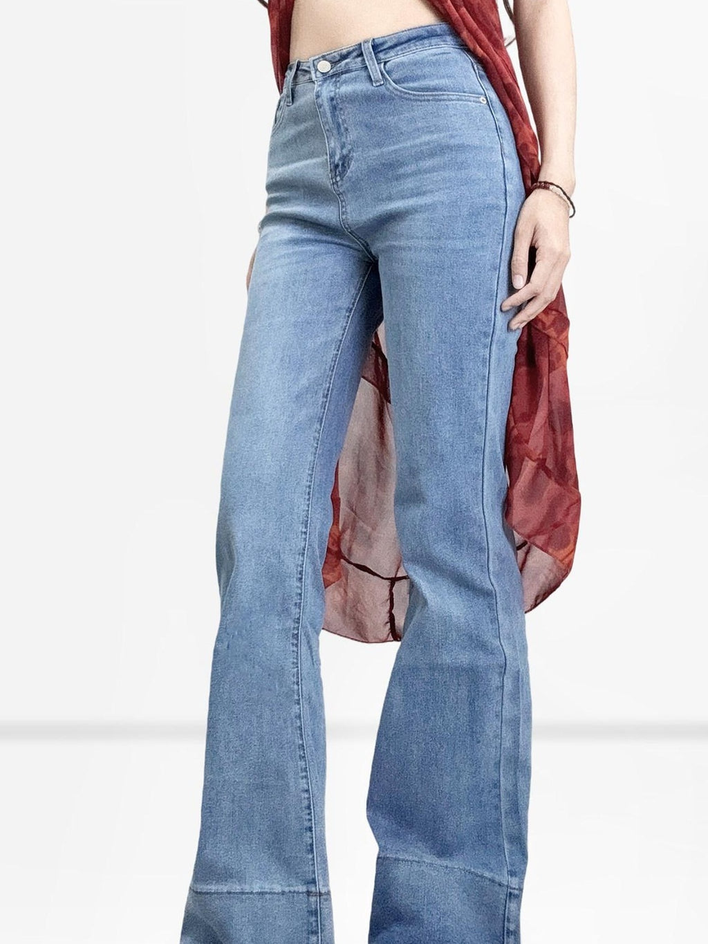 ReddaChic High Waist Slim Fit Blue Cotton Stretch Denim Button Fly Women Mini Skirts