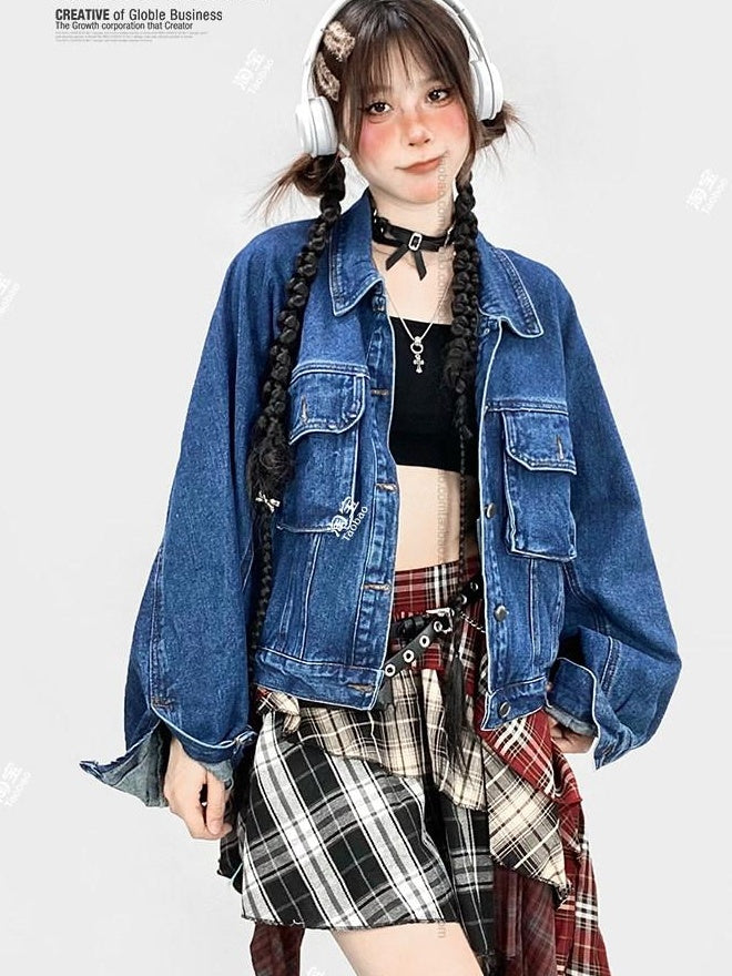 ReddaChic High Waist Street Asymmetrical Plaid Red S M L Casual Mini Dresses