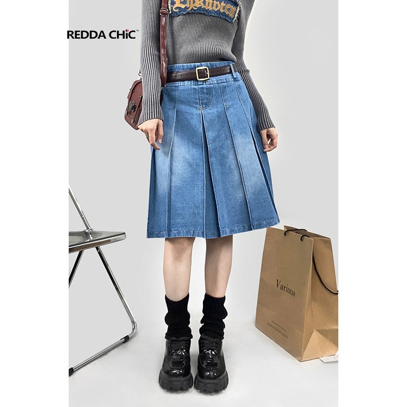 ReddaChic_High_Waisted_Korean_Denim_A_Line_Pockets_Commuter_City_Walk_Women_Mini_Skirts_MISSTT