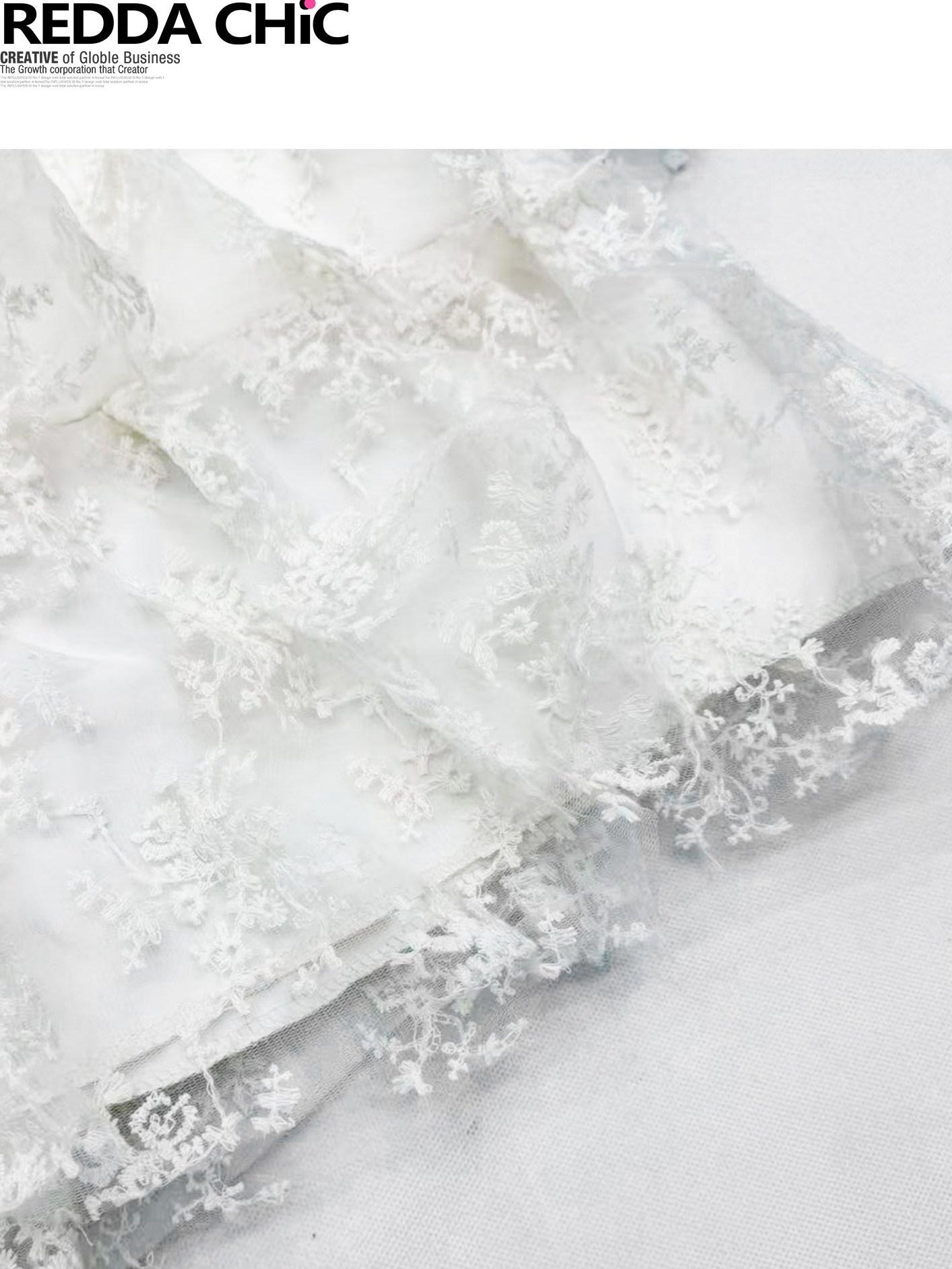 ReddaChic Lace High Waist Ruffle A Line Princess Travel Off White Slip Mini Dresses