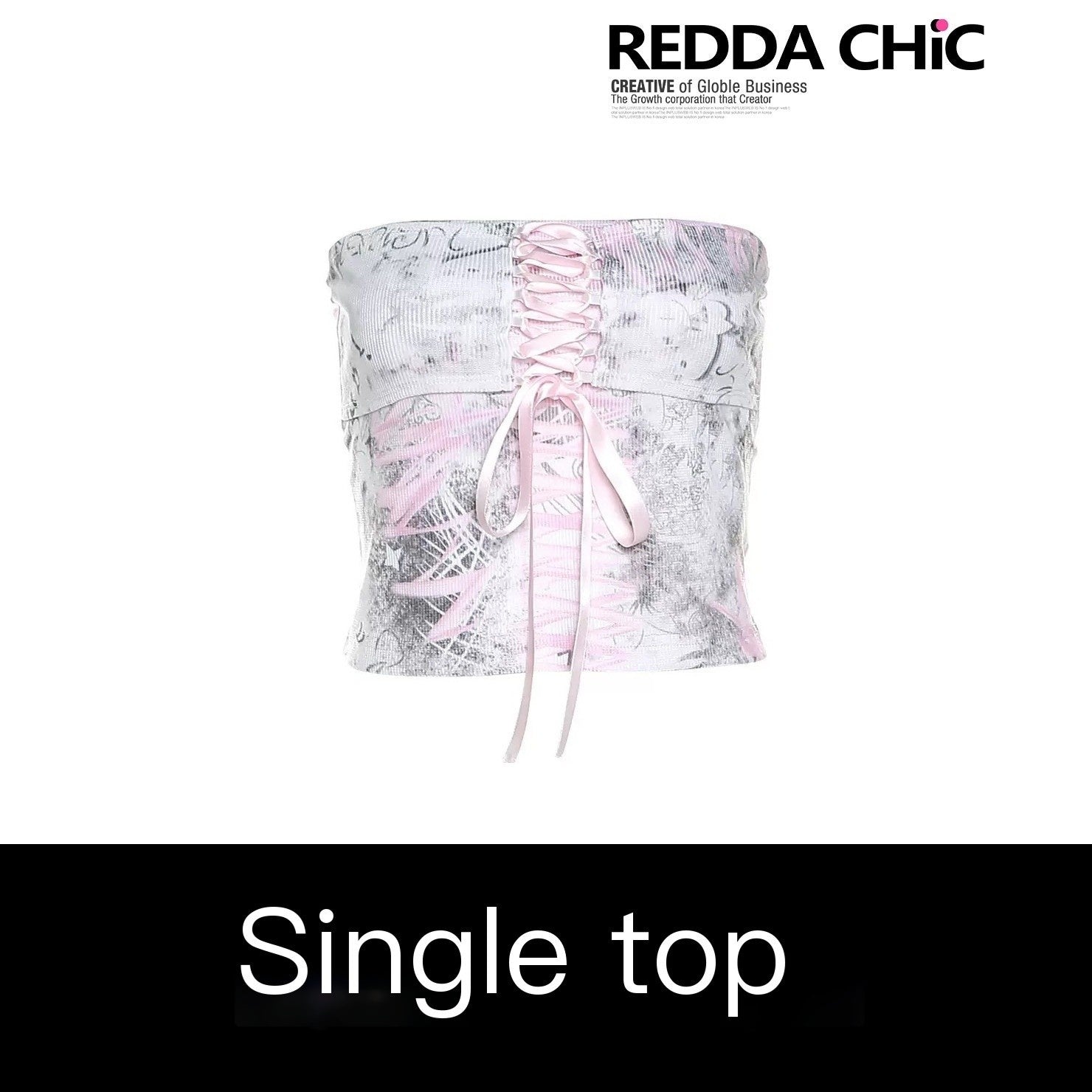 ReddaChic_Lace_Tie_Slim_Fit_Short_Cropped_Curve_Vest_Women_Pink_Printed_Casual_Jackets_MISSTT