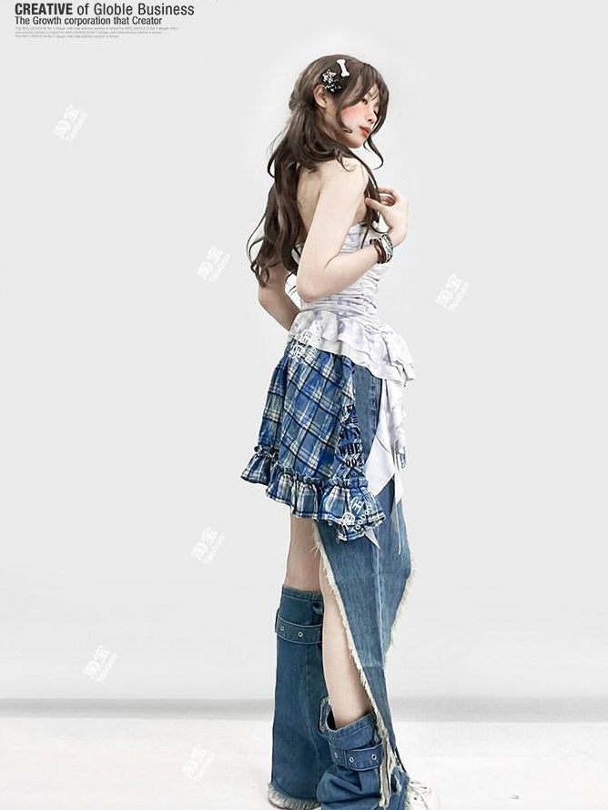 ReddaChic Letter Print Slim Fit Sweet Short White One Size Chic Slip Mini Dresses