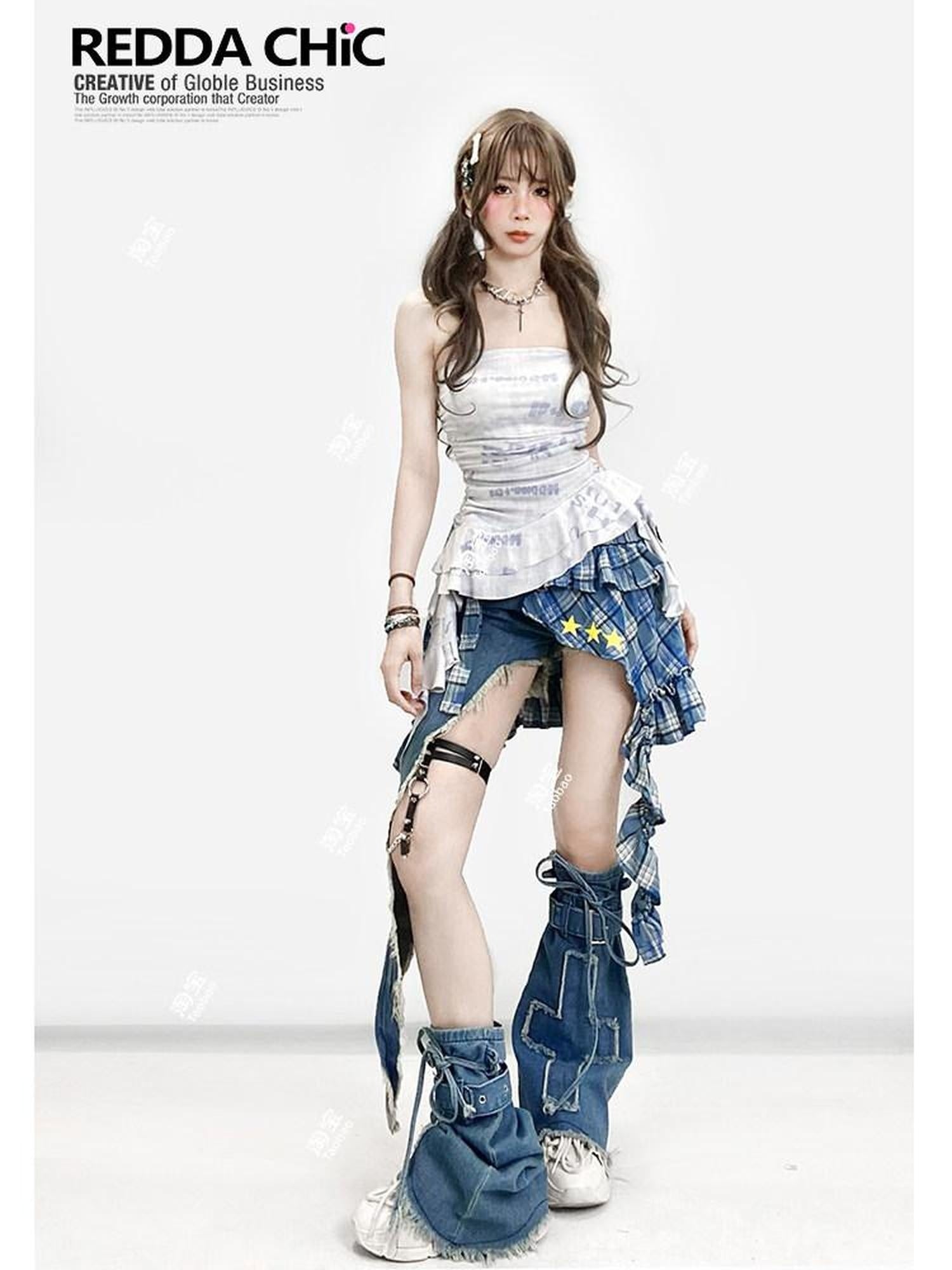 ReddaChic Letter Print Slim Fit Sweet Short White One Size Chic Slip Mini Dresses