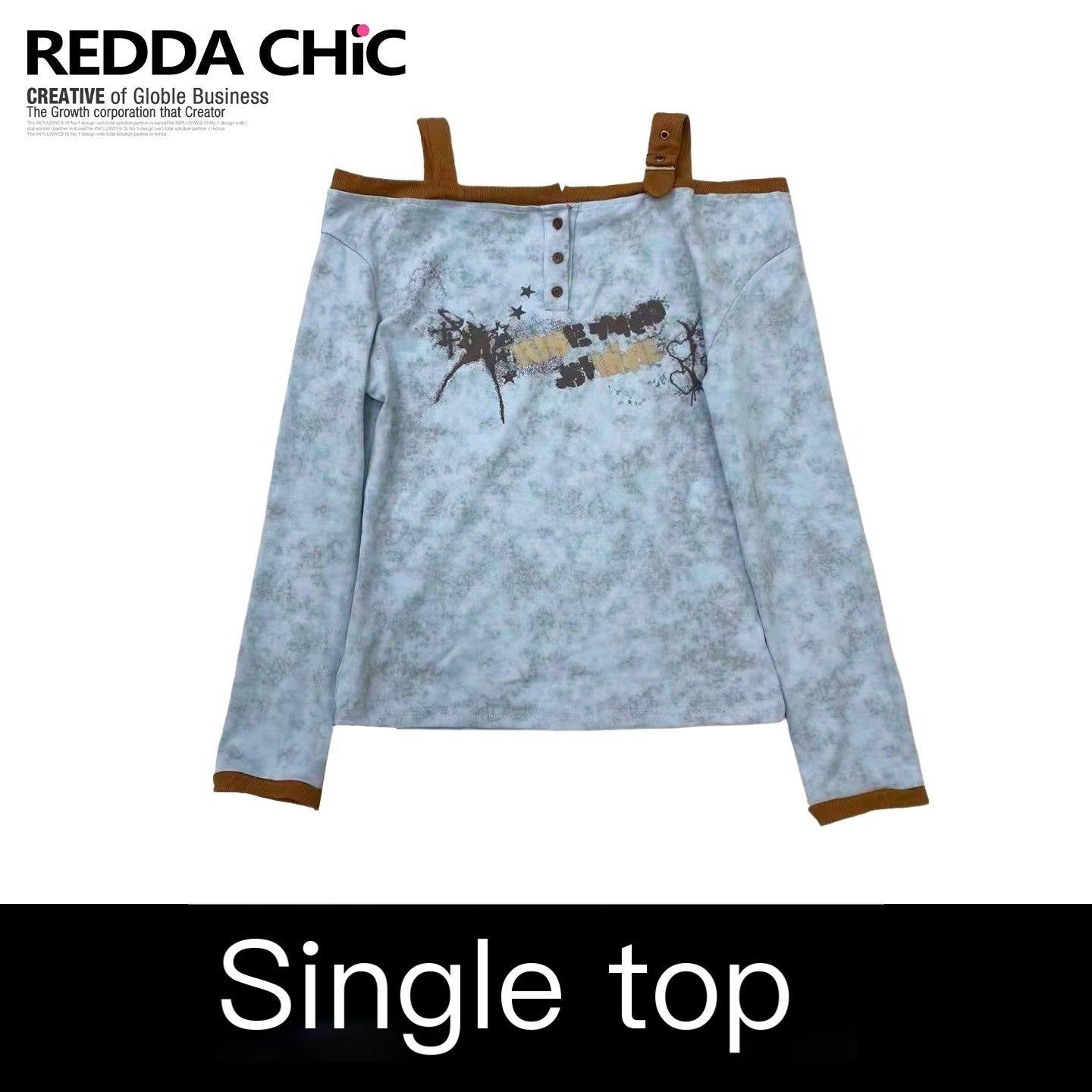 ReddaChic_Light_Blue_Letter_Print_Casual_Loose_Backless_Pull_On_For_Women_Denim_Shorts_MISSTT