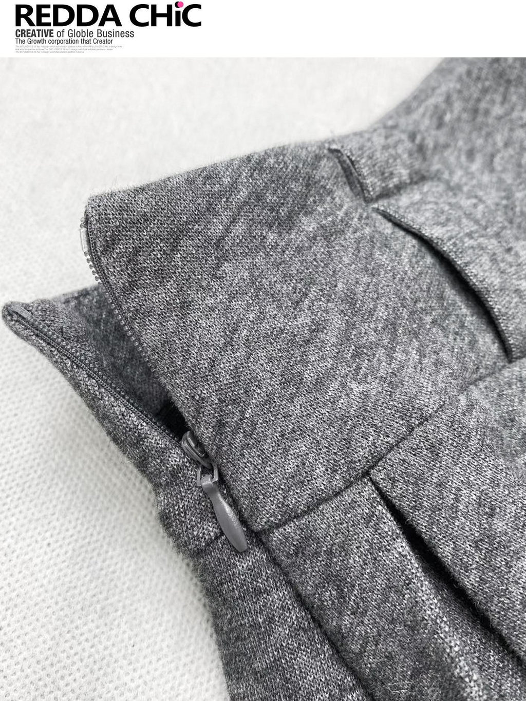 ReddaChic Low Waist Ruffle Hem Casual Slim A Line Patchwork Grey Women Mini Skirts