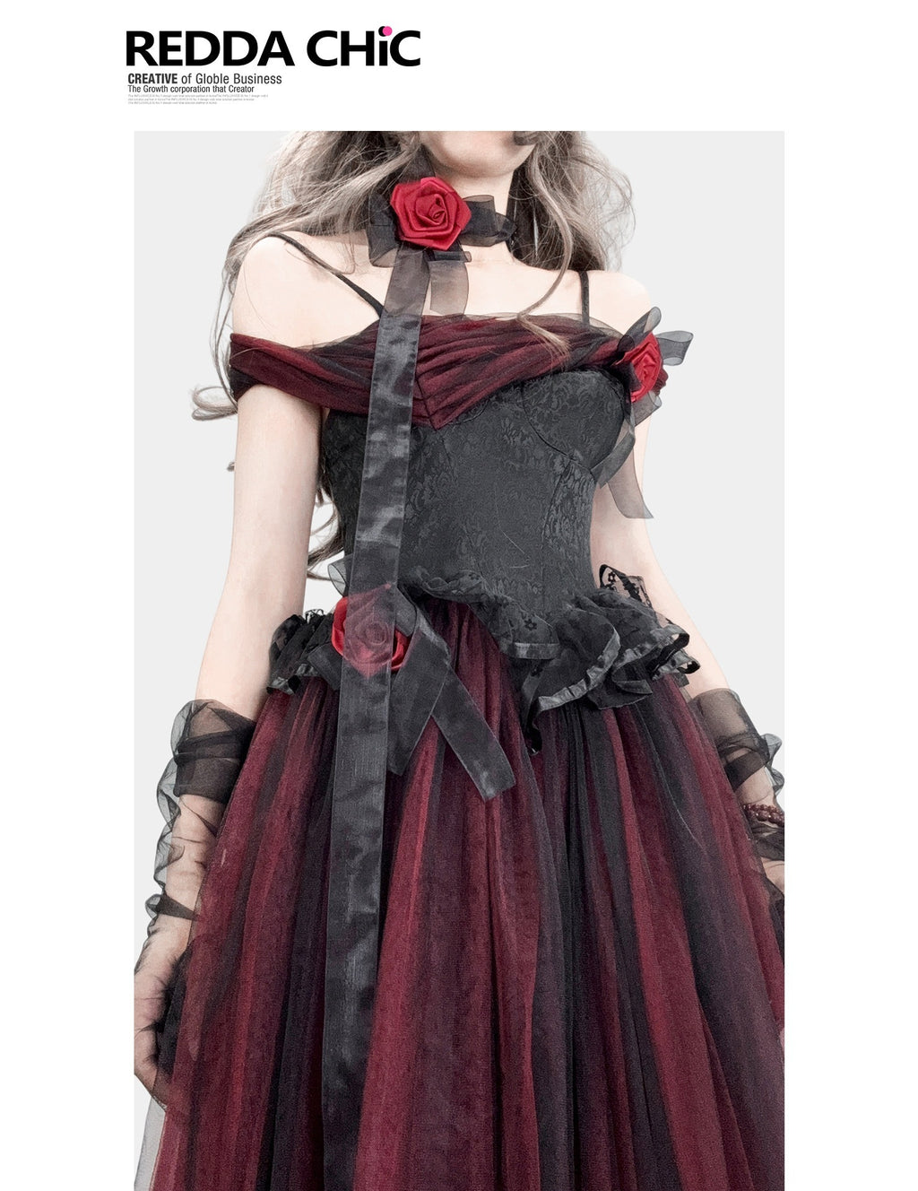 ReddaChic_Mesh_Overlay_Gothic_High_Waist_Elegant_Banquet_Wide_Leg_Ladies_Flare_Jeans_MISSTT