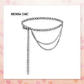 ReddaChic_Metal_Waist_Chain_Accent_Sleek_Glossy_Plain_Youth_Women_White_Street_Hoodies_MISSTT