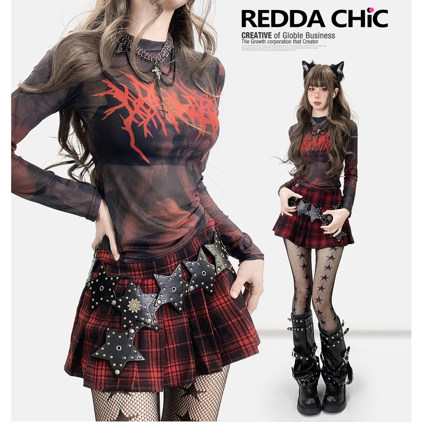 ReddaChic_Moisture_Wicking_Mesh_Slim_Fit_Tie_Dye_Cross_Print_Women_Long_Sleeve_T-Shirts_MISSTT