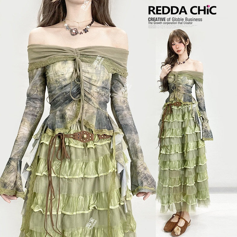ReddaChic_Moisture_Wicking_Mesh_Tie_Dye_Slim_Fit_Women_Cropped_Long_Sleeve_T-Shirts_MISSTT