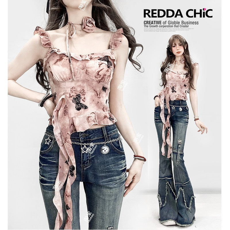 ReddaChic_Padded_Resort_Floral_Cropped_Cami_One_Size_Versatile_Casual_Overshirts_MISSTT
