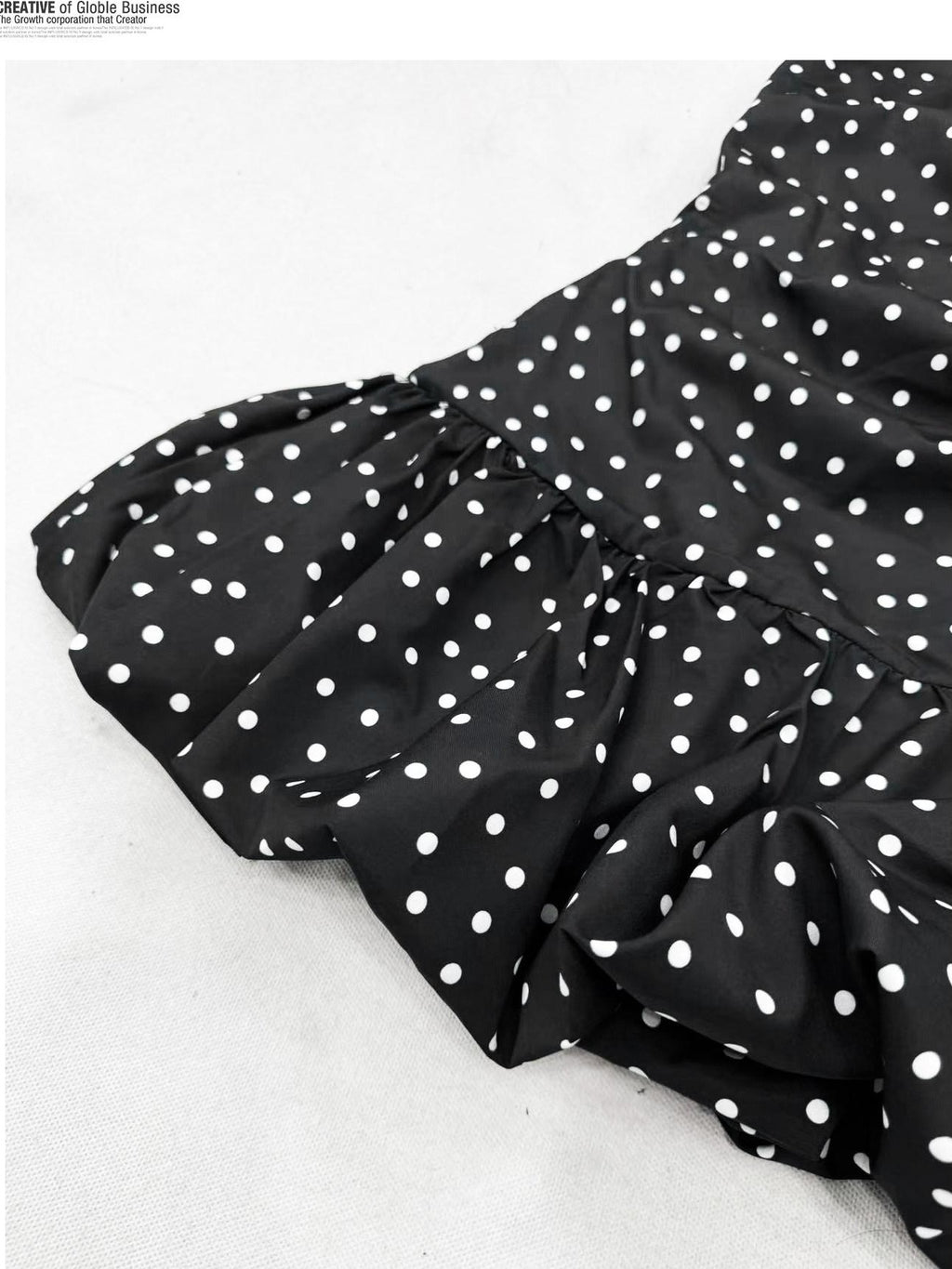 ReddaChic Polka Dot Slim Fit Short One Shoulder Style Women Casual High Rise Denim Shorts