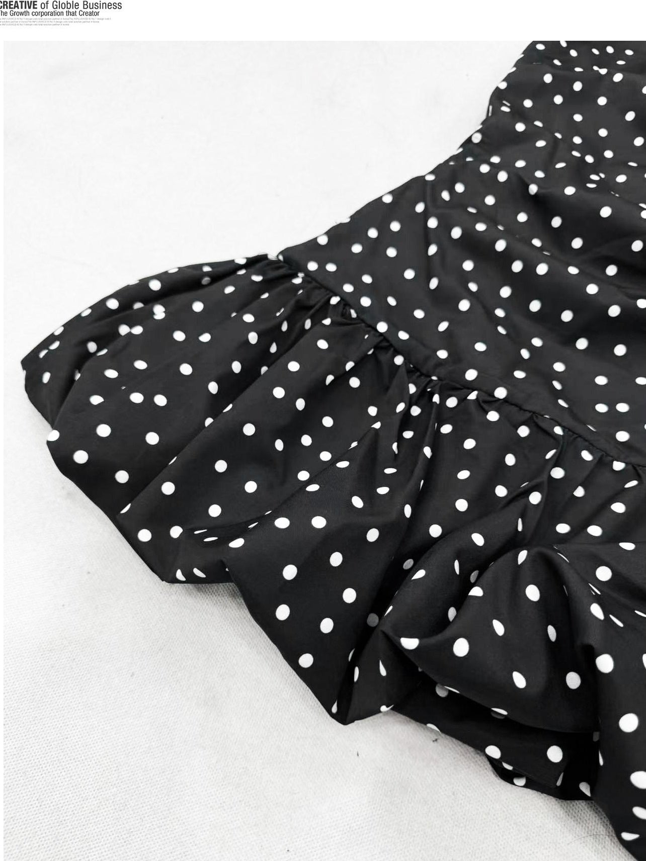 ReddaChic Polka Dot Slim Fit Short One Shoulder Style Women Casual High Rise Denim Shorts