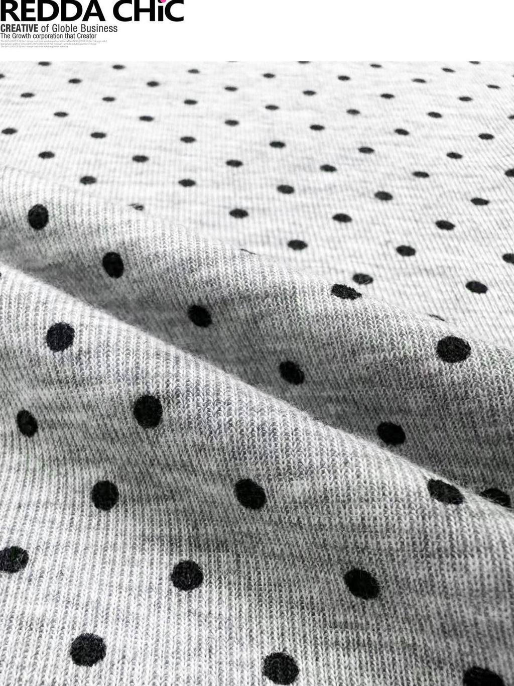 ReddaChic Princess Polka Dot Slim Mock Neck Knit Women Long Sleeve T-Shirts