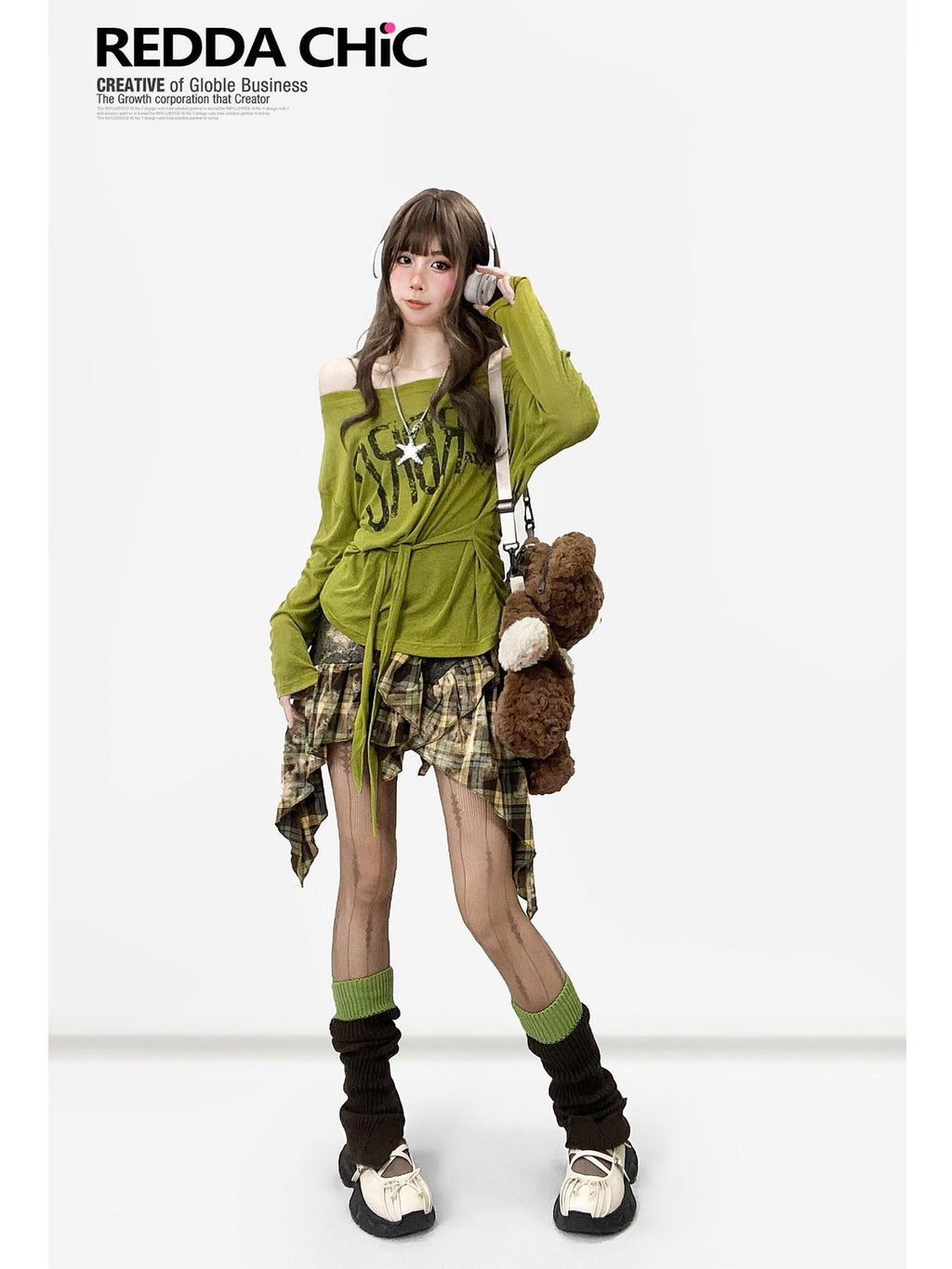 ReddaChic Quick Dry Uv Casual Loose Bell Sleeve Avocado Cross Print Long Sleeve T-Shirts
