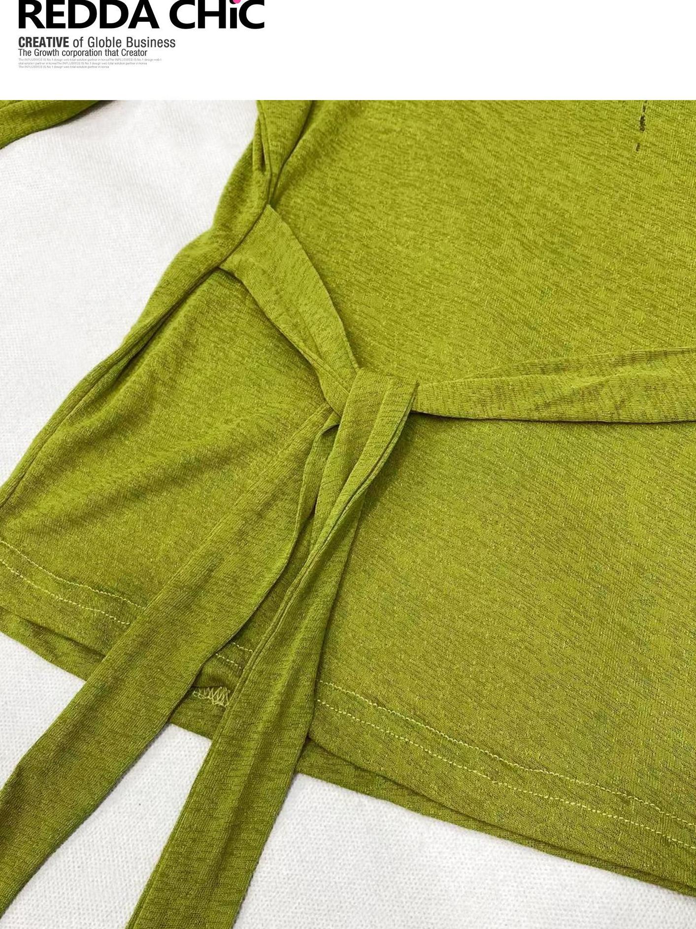 ReddaChic Quick Dry Uv Casual Loose Bell Sleeve Avocado Cross Print Long Sleeve T-Shirts