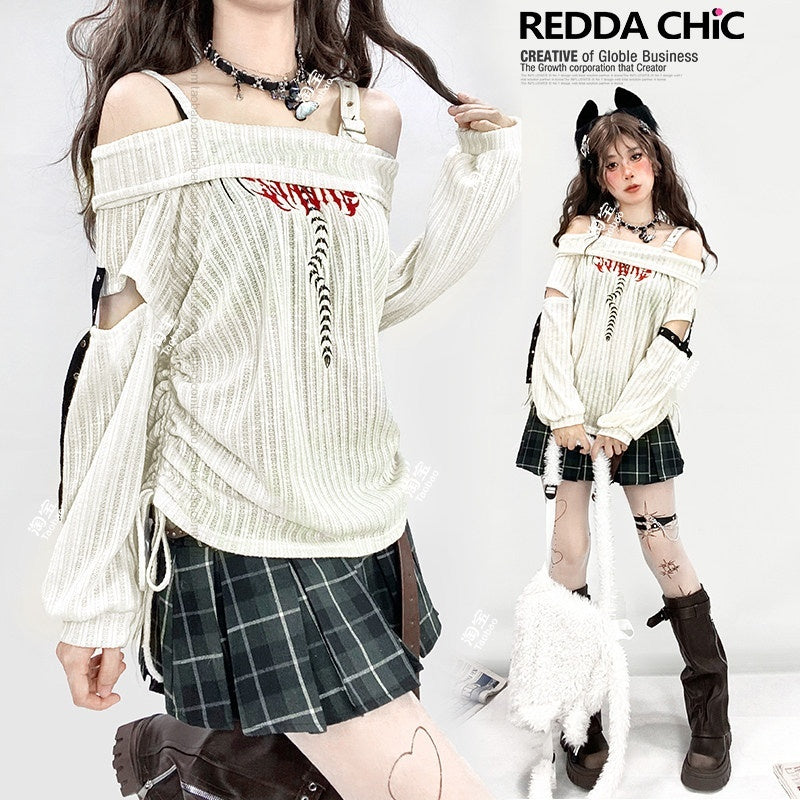 ReddaChic_Ripped_Drawstring_White_Street_Bardot_Longsleeve_Youth_Camisoles_MISSTT