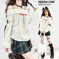 ReddaChic_Ripped_Drawstring_White_Street_Bardot_Longsleeve_Youth_Camisoles_MISSTT