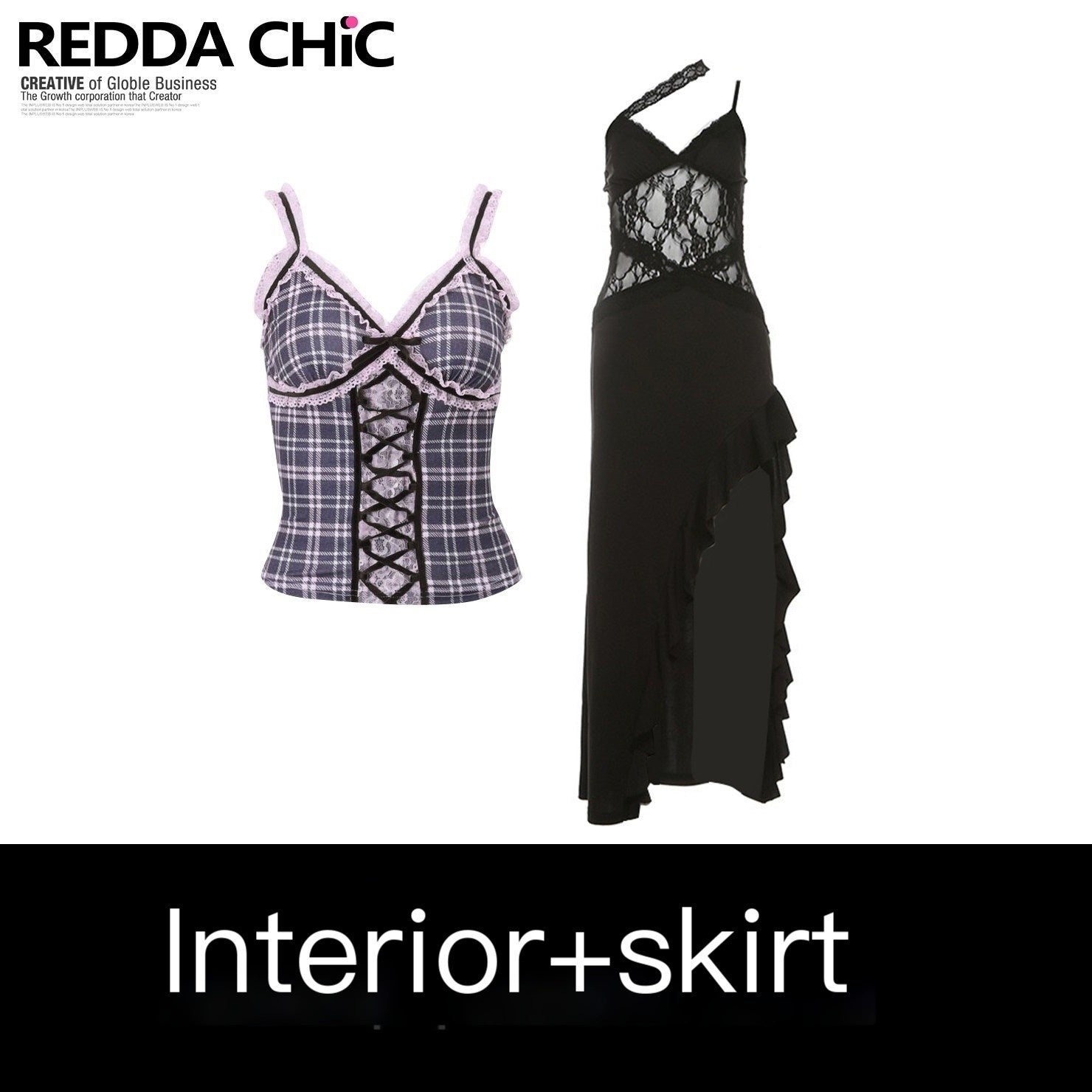 ReddaChic_Sexy_High_Waist_Lace_Paneling_Asymmetric_Hem_Slim_Fit_Party_Wear_Mini_Skirts_MISSTT
