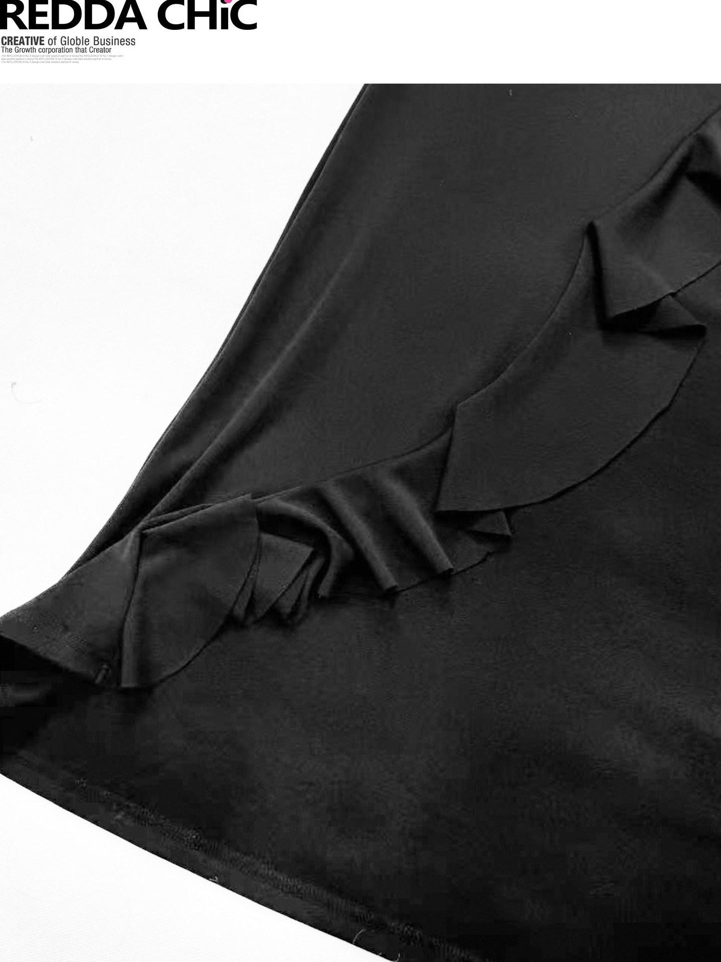 ReddaChic Sexy High Waist Lace Paneling Asymmetric Hem Slim Fit Party Wear Mini Skirts